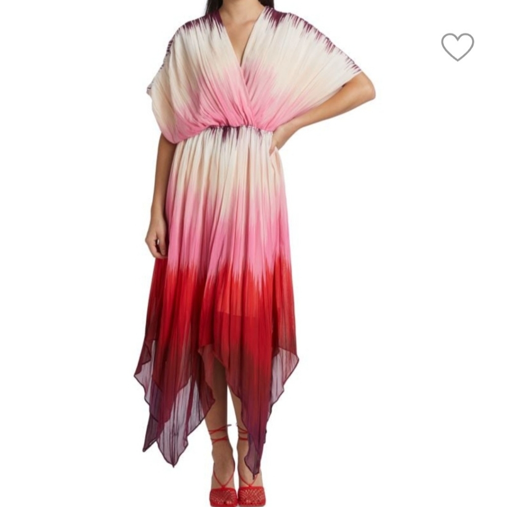 Pink and White Asymmetrical Midi Skirt for Cocktail Events